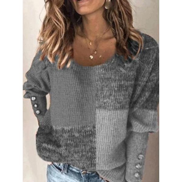 Comfy Round Neck Long Sleeve Sweater