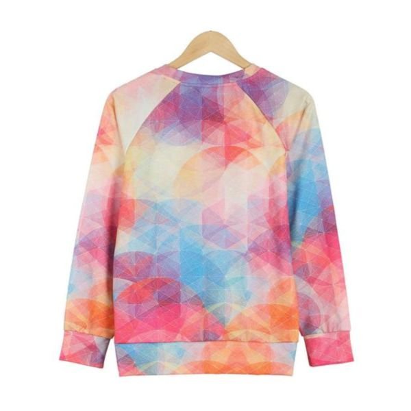 Colorful Long Sleeve Printed Sweatshirt