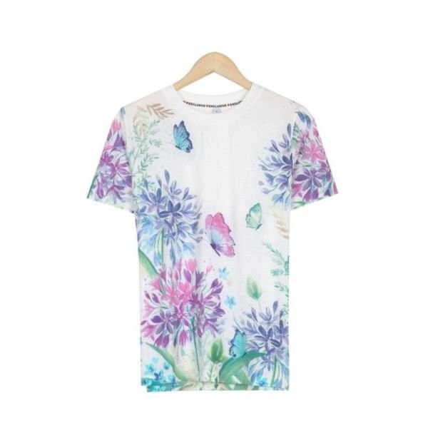 Elegant Printed Short Sleeve Top