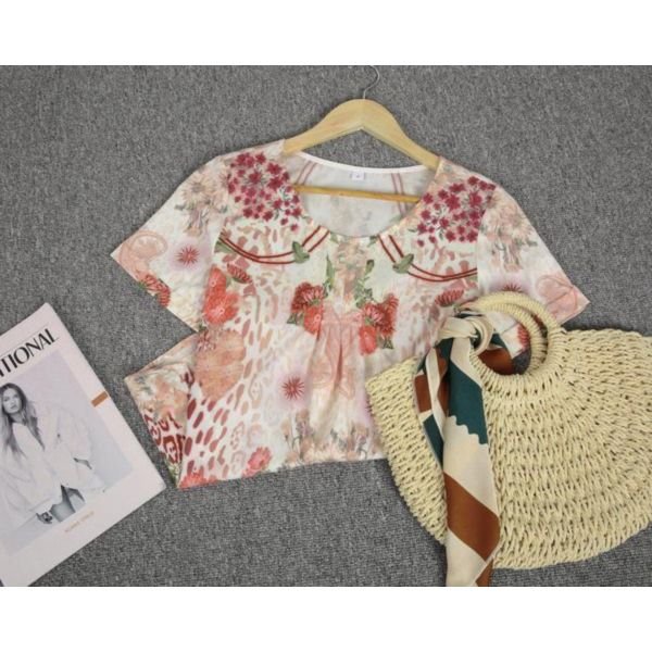 Groovy Print Short Sleeve Top